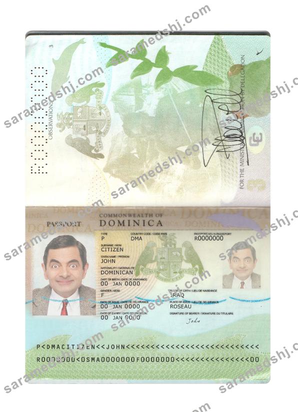 Dominica passport new 2019-present